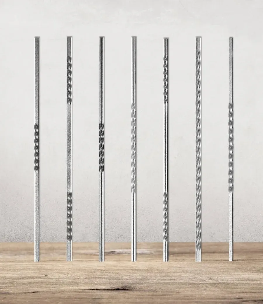 Twisted & Grooved Iron Bars